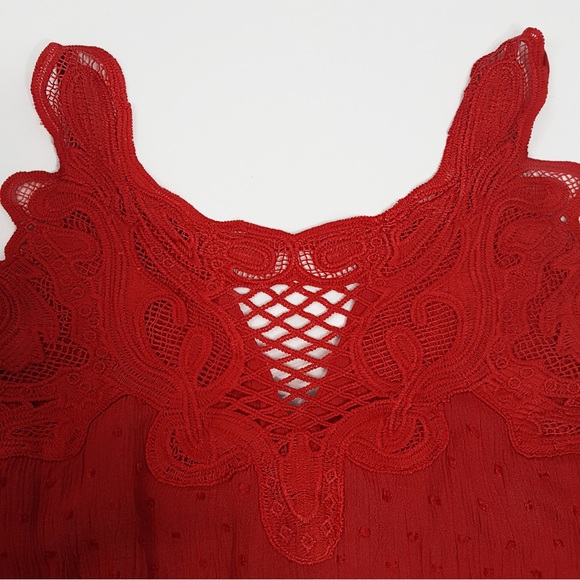 DAVI & DANI Red Hot Cinco De Mayo Maxi Spaghetti Strap Macramé - Picture 2 of 7